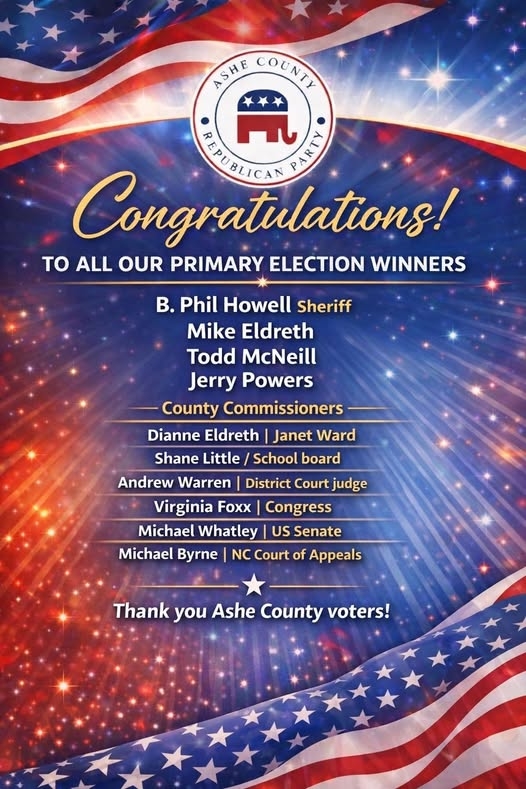 Thank you, Ashe County voters!